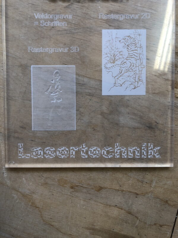 Beispiel lasergravieren auf Eurolaser mit Acrylglas – Bild 1