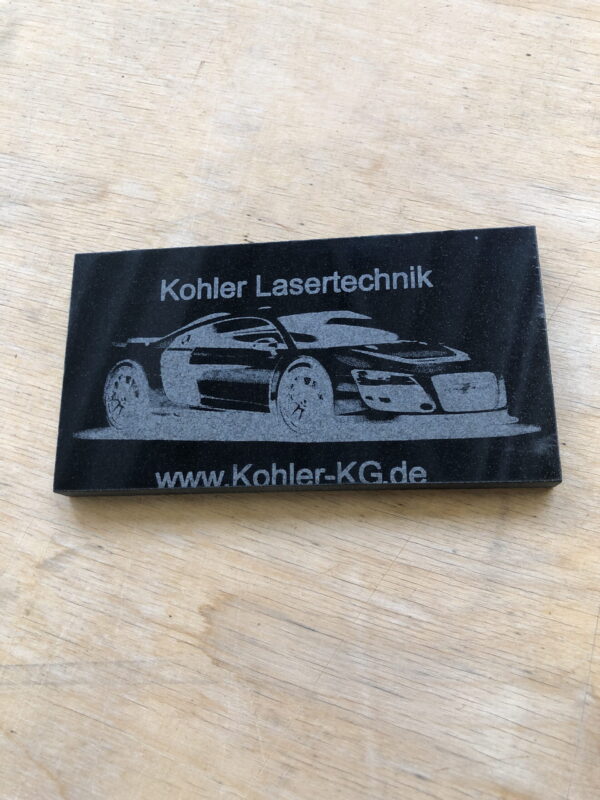 Beispiel lasergravieren auf Eurolaser mit Stein – Bild 1
